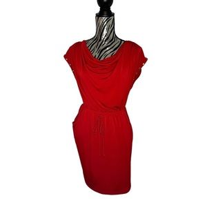 Espresso Burgundy Pocket Grommet Mini Dress